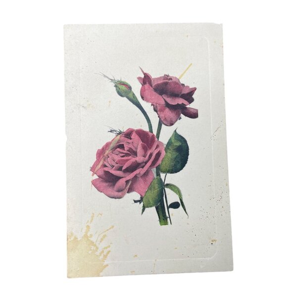 Vintage Postcard Victorian Rose Art 1911 u Non Topographical Standard Germany - Picture 1 of 3